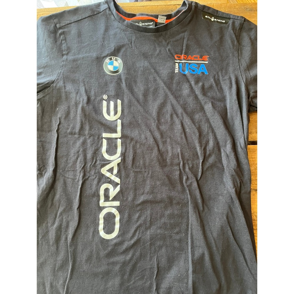 Sail‎ Racing Oracle Team USA America's Cup BMW T-Shirt Mens Lg Black 17 Defender
